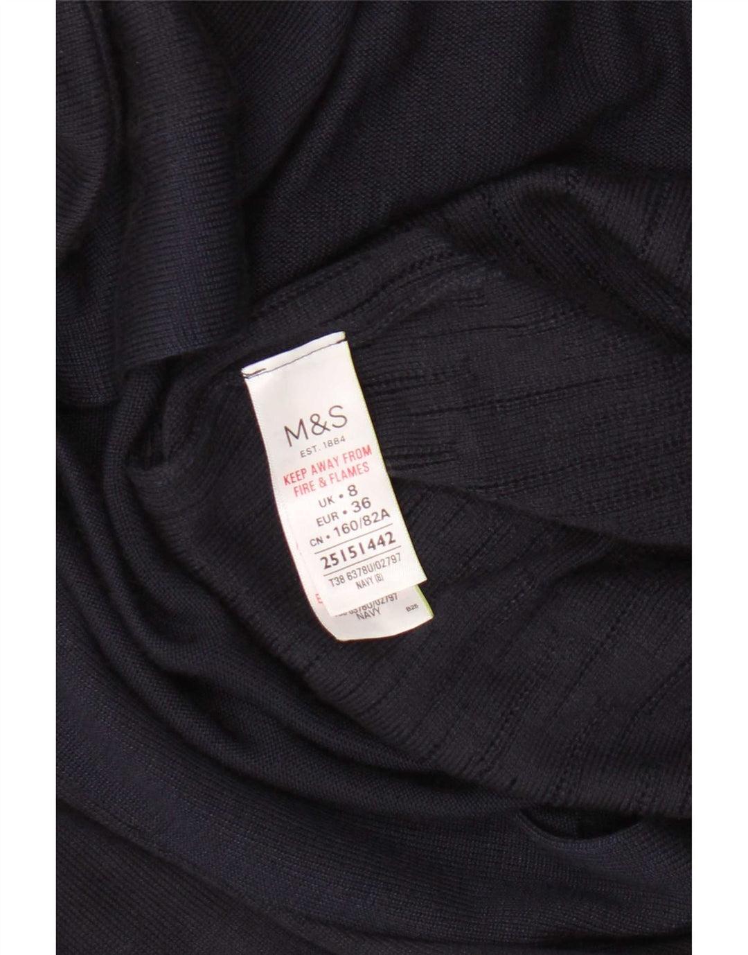 Marks & Spencer Damski sweter rozpinany UK 8 Small, granatowy, wiskoza