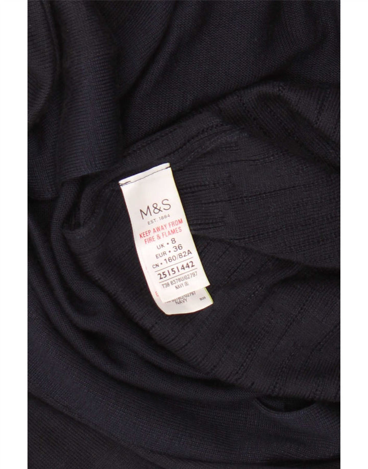 Marks & Spencer Damski sweter rozpinany UK 8 Small, granatowy, wiskoza