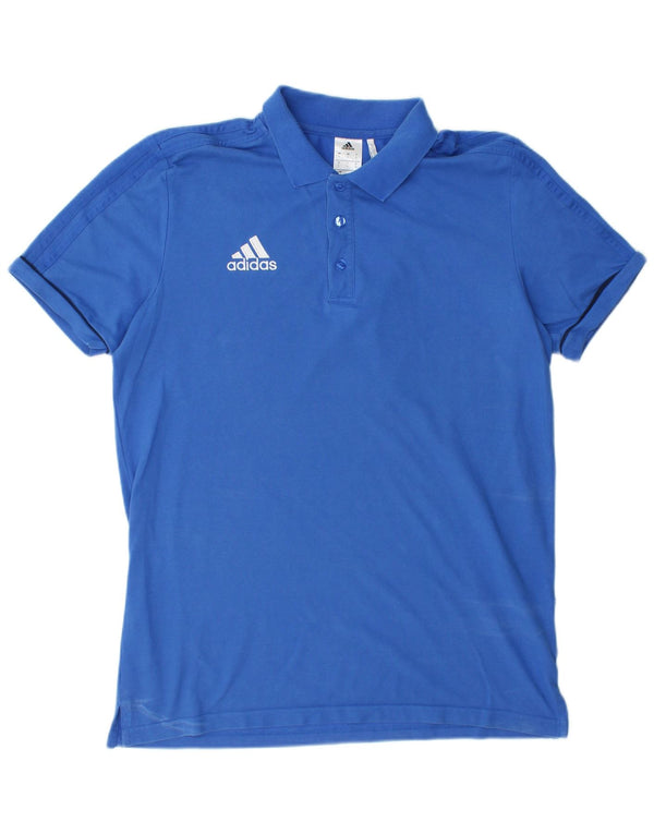 Męska koszulka polo ADIDAS Climalite, duża, niebieska, bawełniana