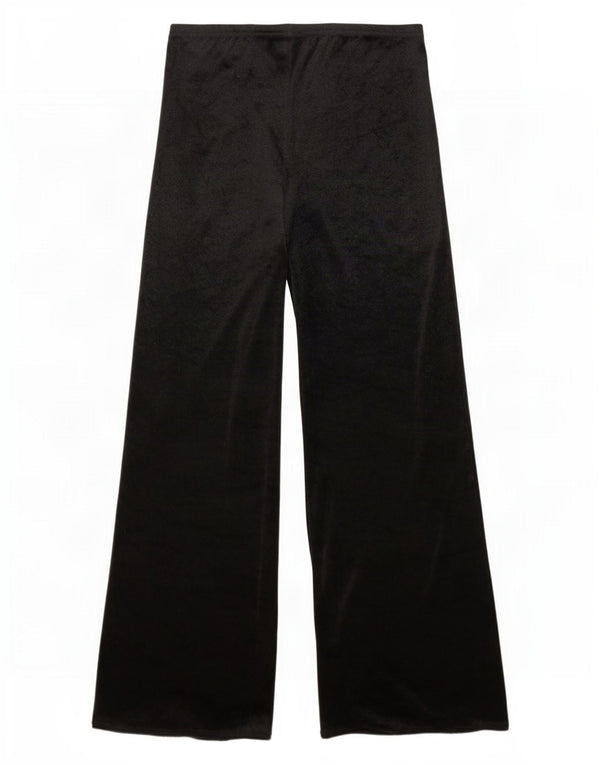 Damskie welurowe spodnie codzienne z szerokimi nogawkami Topshop UK 12 Medium W28 L30 Czarne