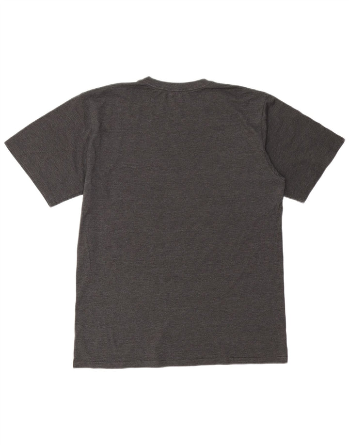 Męski T-shirt z grafiką CONVERSE, średni szary