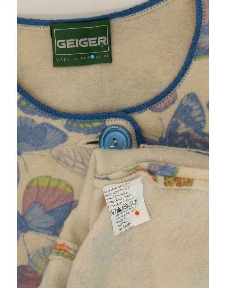Damska marynarka Geiger zapinana na 5 guzików EU 38 Średni Off-White Butterfly