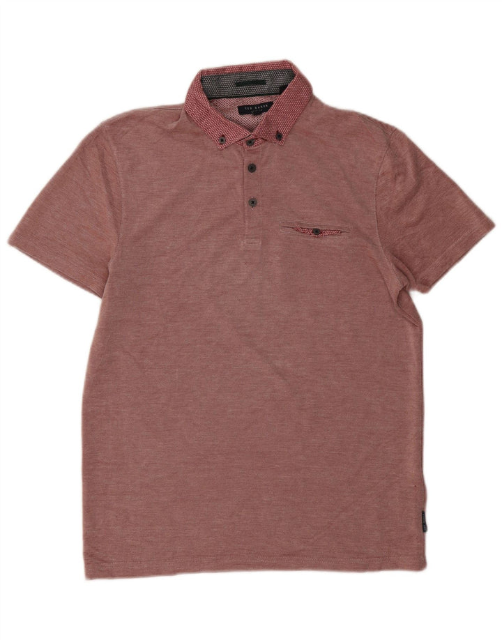 Męska koszulka polo Ted Baker, rozmiar 3, średni bordowy modal