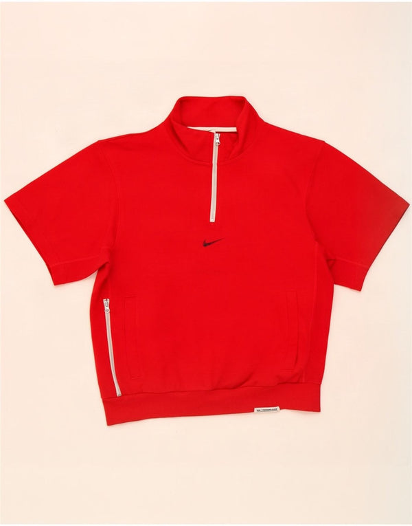 Męska bluza z krótkim rękawem Nike Dri Fit Graphic, mała, czerwona, bawełniana