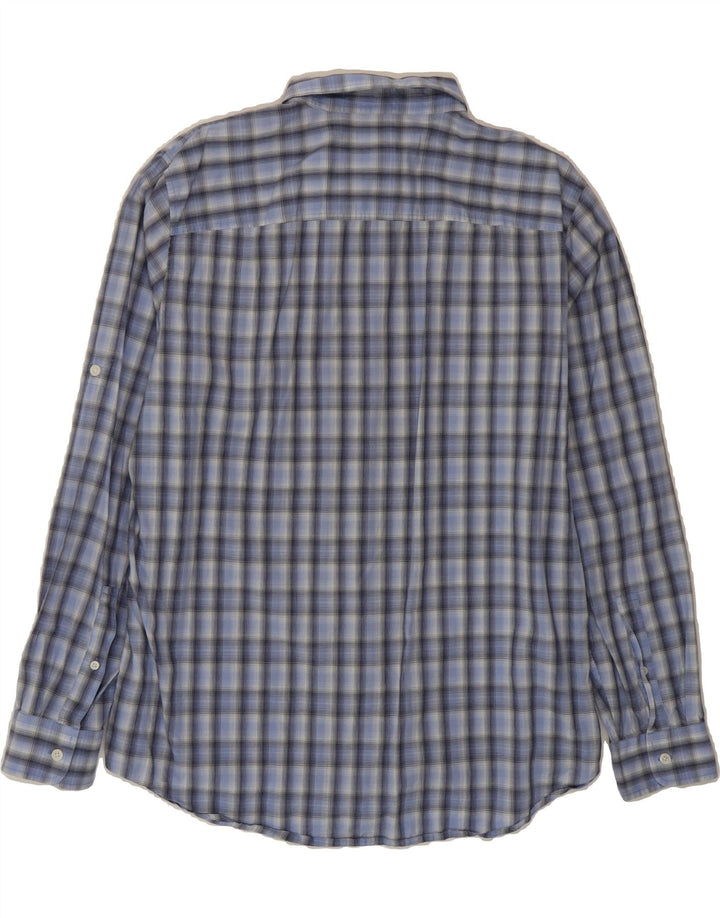 MICHAEL KORS Mens Shirt Large Blue Check Cotton Vintage Michael Kors and Second-Hand Michael Kors from Messina Hembry 