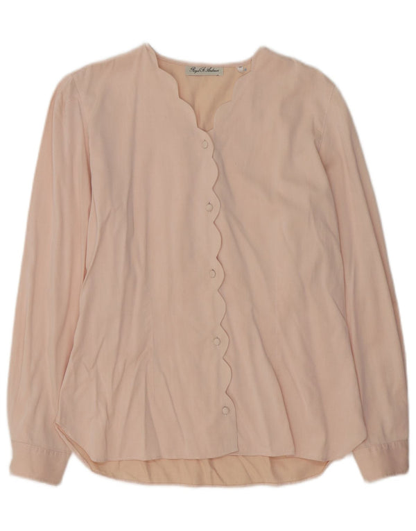 Damska bluzka koszulowa w stylu vintage IT 44 Średnioróżowa bawełna