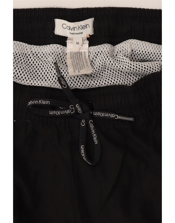 Męskie spodenki kąpielowe CALVIN KLEIN z grafiką, średni czarny poliester