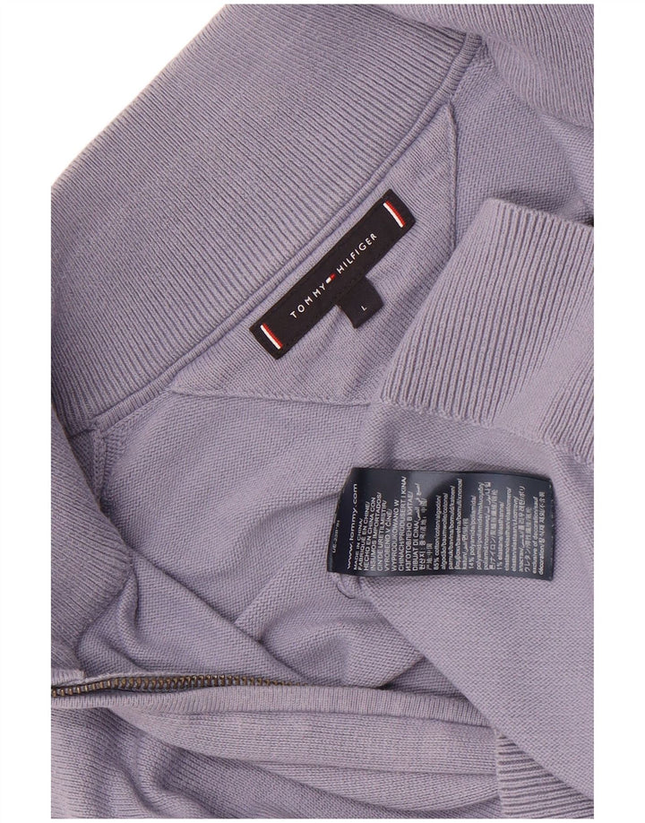 Męski sweter rozpinany Tommy Hilfiger, duży, niebieski, bawełniany