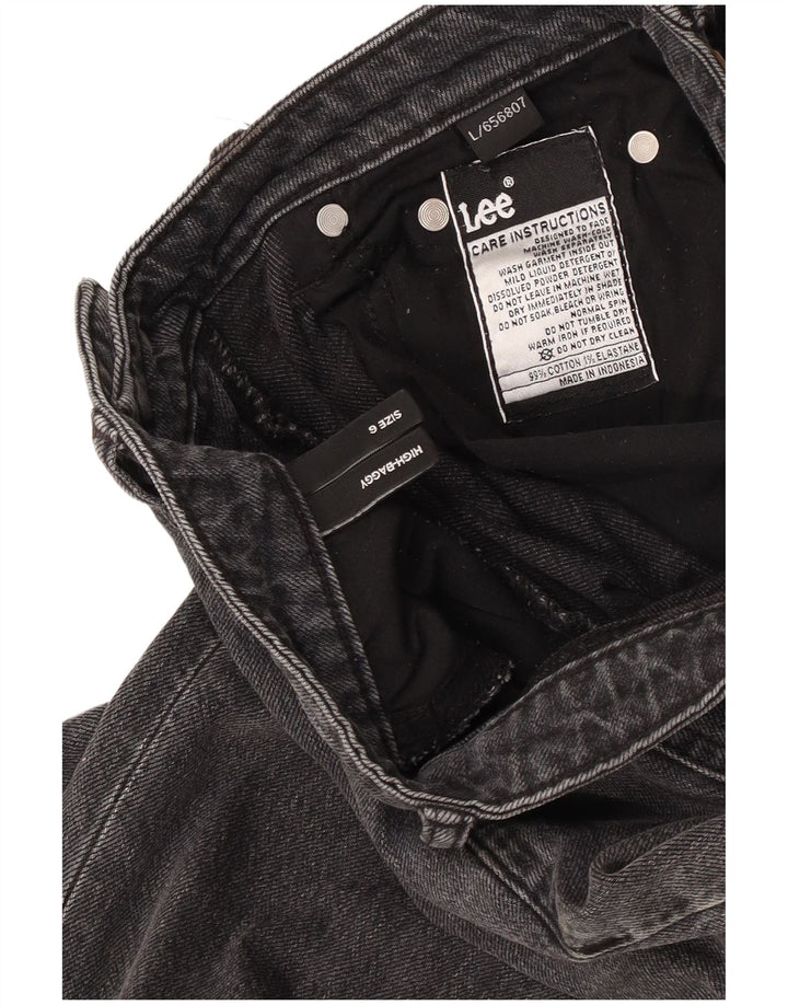 Damskie jeansy Lee Baggy z wysokim stanem US 6 Medium W24 L30 Szara bawełna