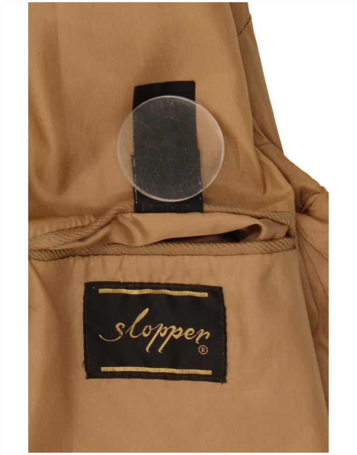 Męska kurtka bomberka Vintage UK 38 Średni beż Argyle/diamentowa wełna