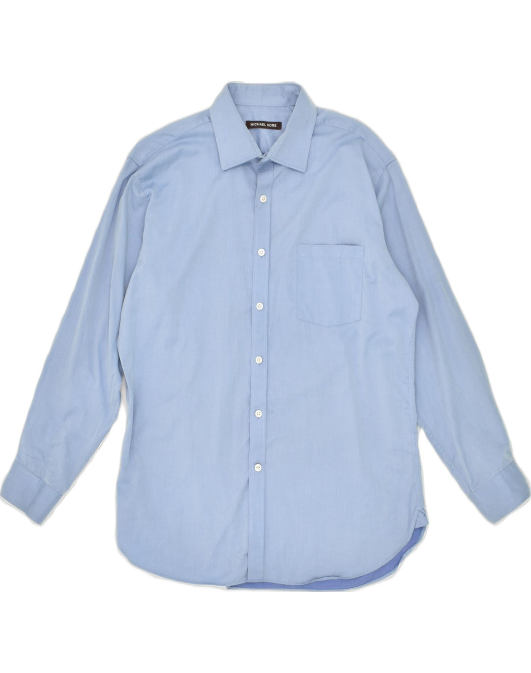 MICHAEL KORS Mens Shirt Size 16 1/2 Large Blue Cotton | Vintage Michael Kors | Thrift | Second-Hand Michael Kors | Used Clothing | Messina Hembry 