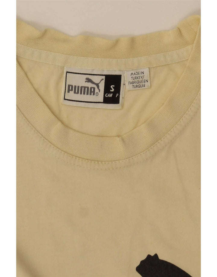 Męski T-shirt Puma z grafiką, mały, żółty