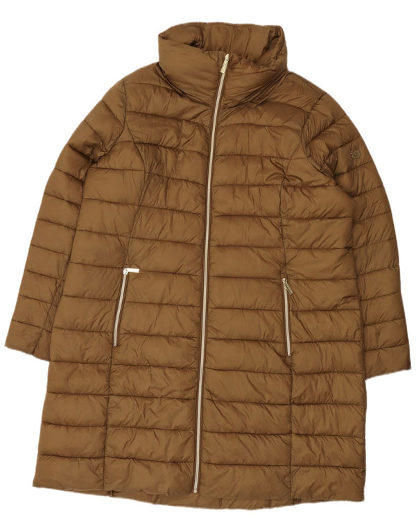 Damski płaszcz wyściełany Michael Kors UK 20 2XL Brązowy nylon