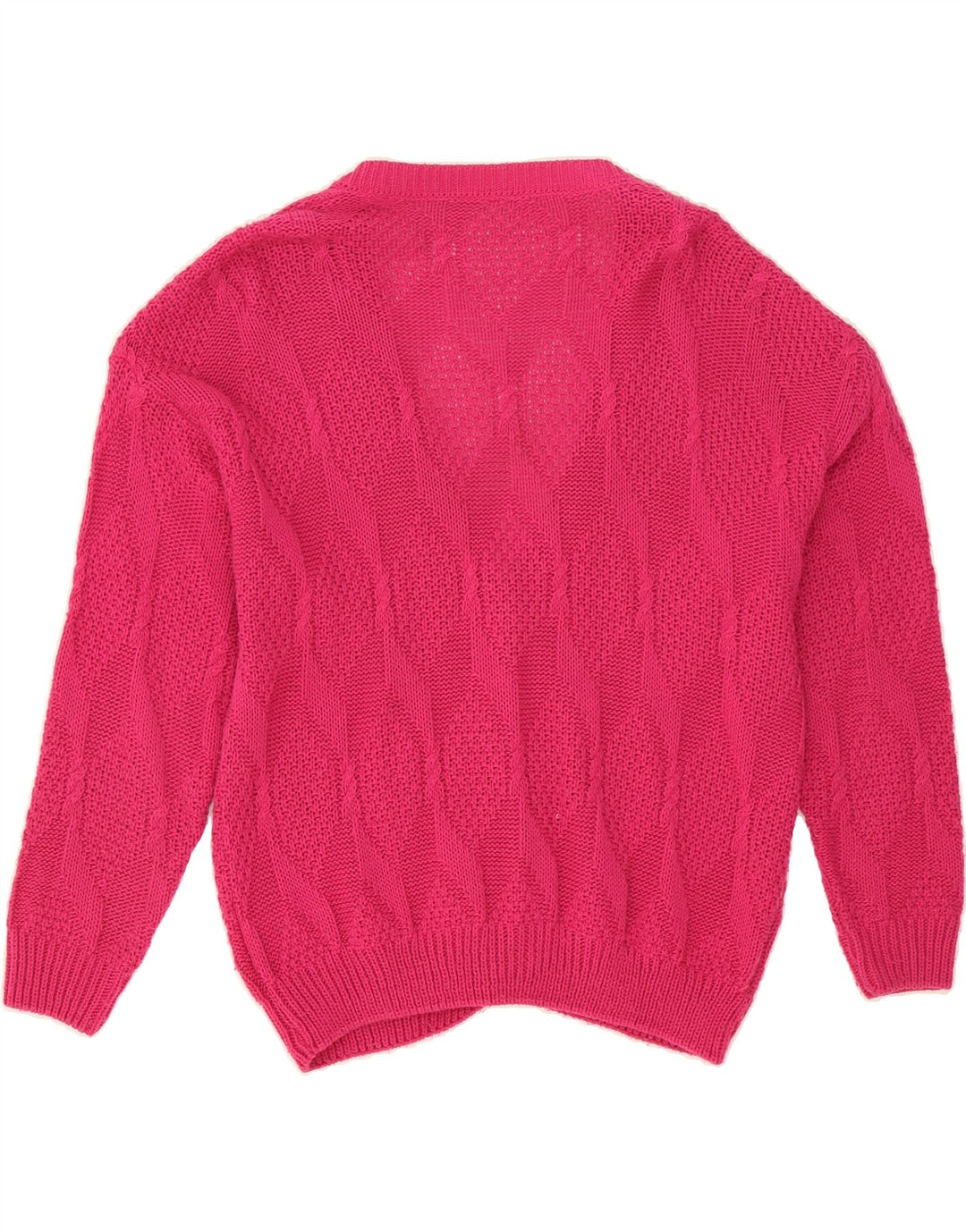 VINTAGE Womens Cardigan Sweater UK 16 Large Pink Vintage Vintage and Second-Hand Vintage from Messina Hembry 