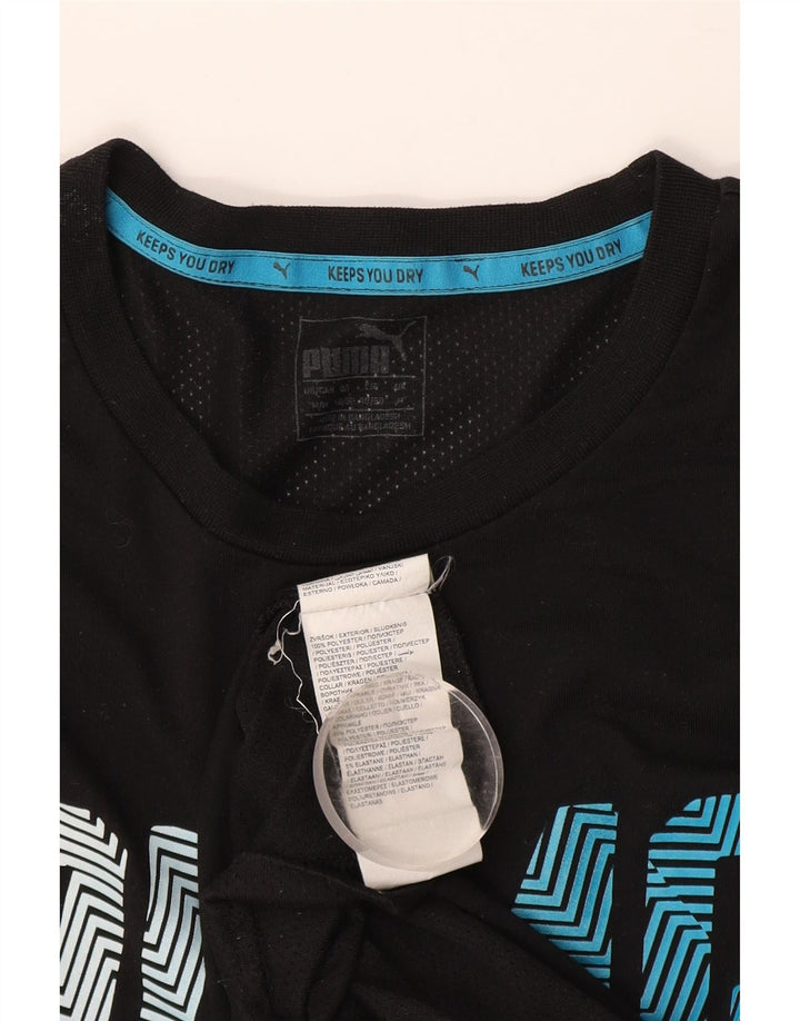 Męska koszulka z grafiką Puma, średni czarny poliester