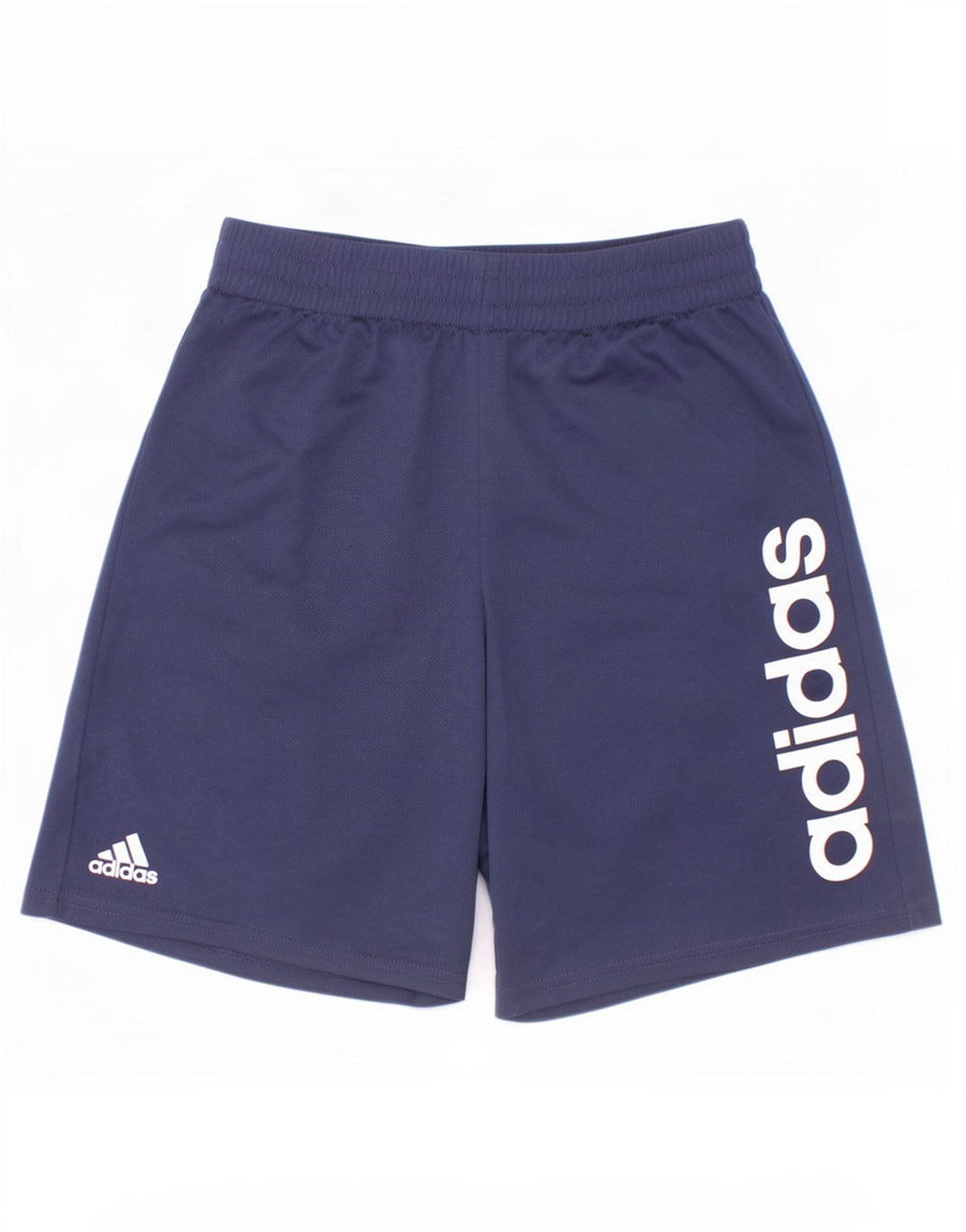 Chłopięce spodenki sportowe Adidas z grafiką 10-11 lat, średnie granatowe, poliestrowe