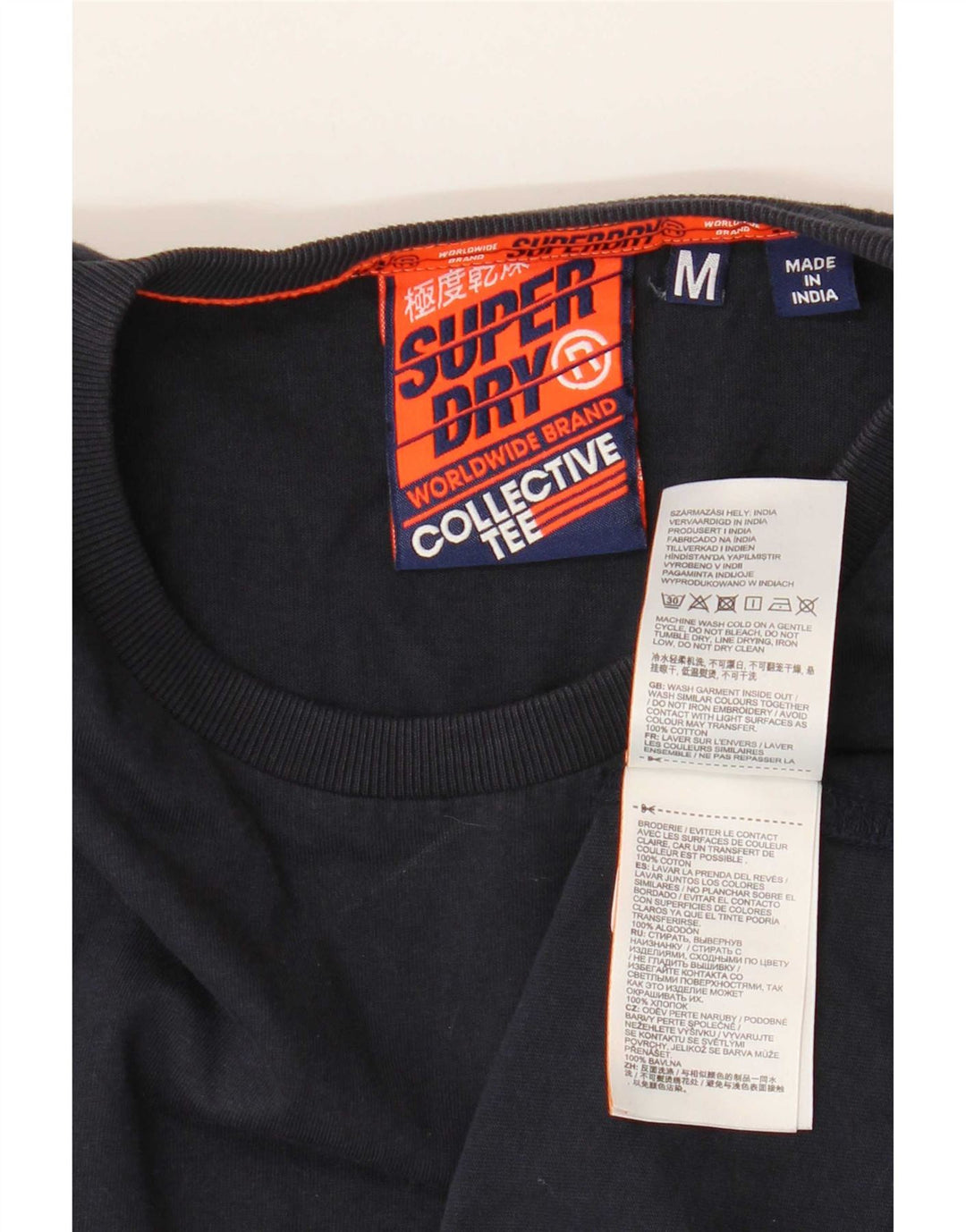 T-shirt męski Superdry, średni, granatowy, bawełniany