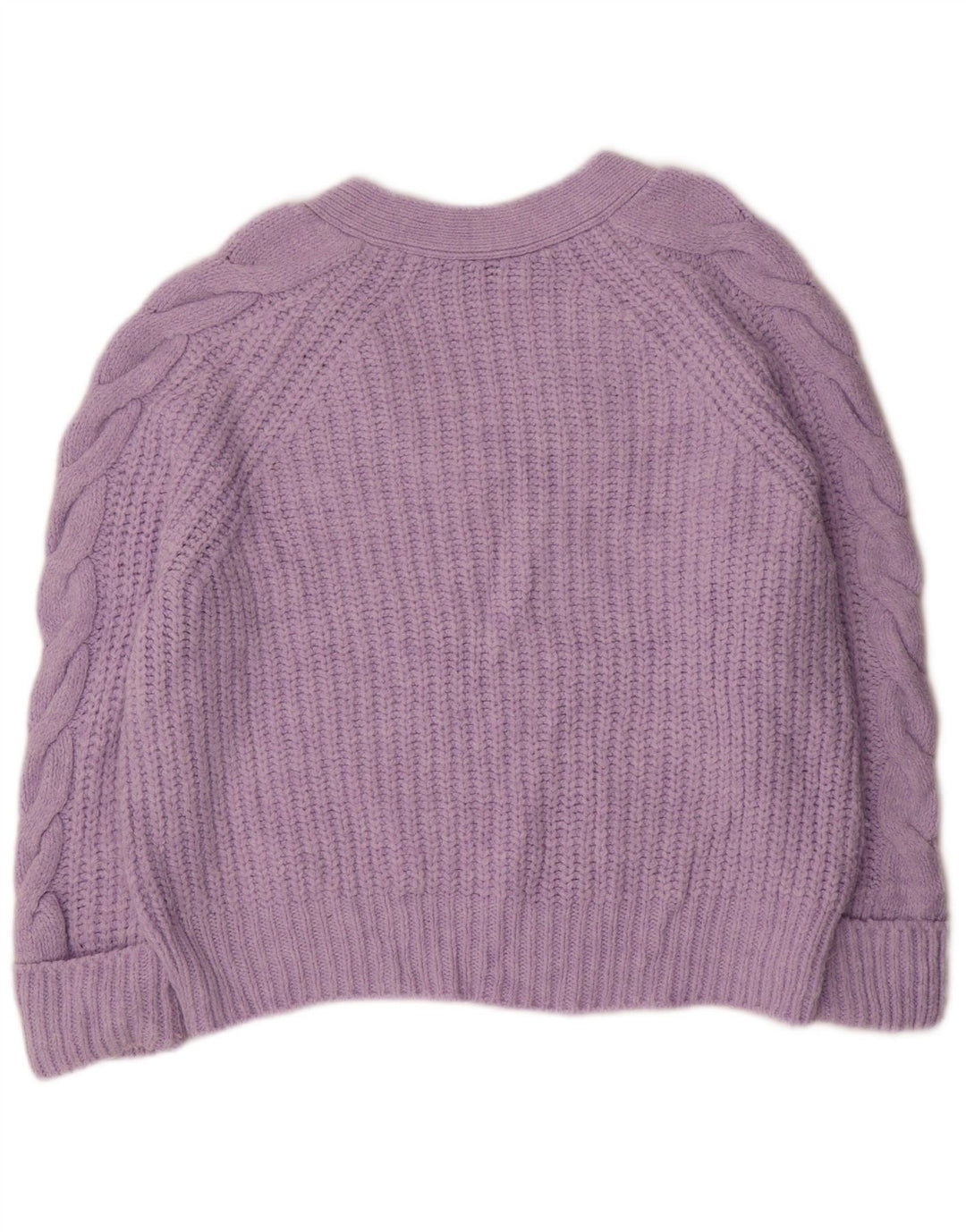 Marks & Spencer Damski sweter oversize z dekoltem w kształcie litery V, UK 14, średni fiolet