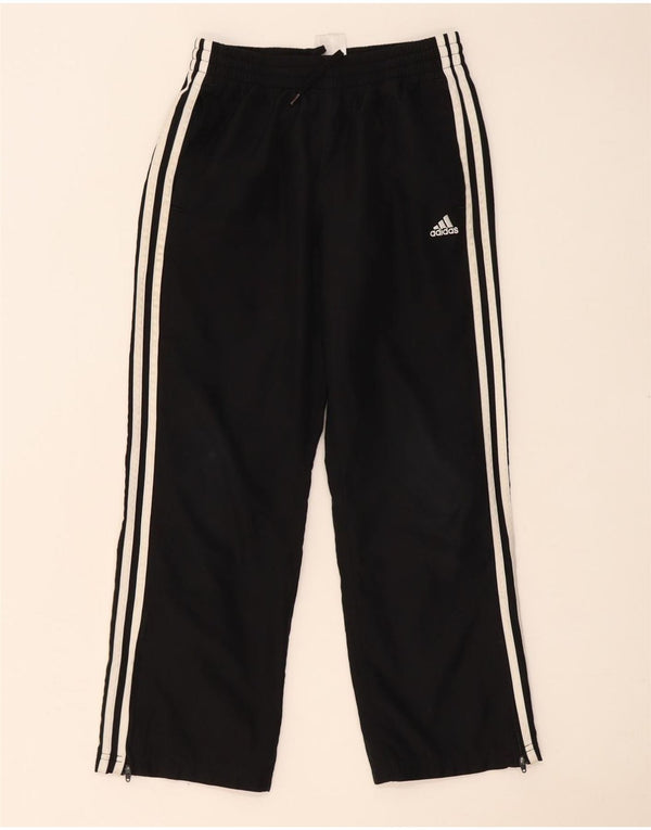 Spodnie dresowe Adidas dziewczęce 11-12 lat, czarny poliester z blokami kolorów