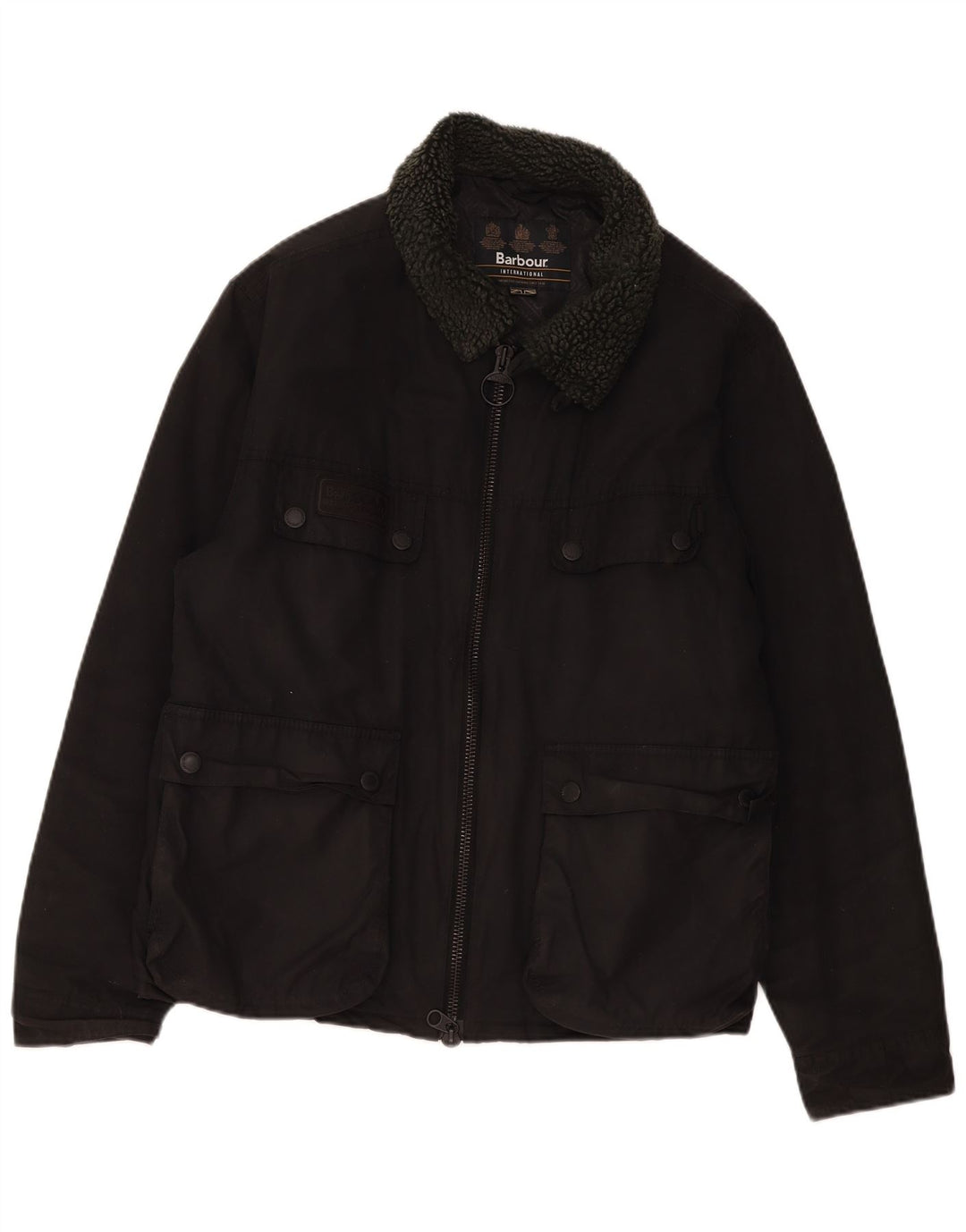 Kurtka męska Barbour Sherpa Utility UK 44 2XL czarna bawełniana