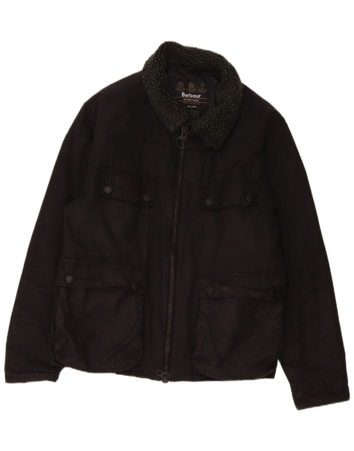 Kurtka męska Barbour Sherpa Utility UK 44 2XL czarna bawełniana