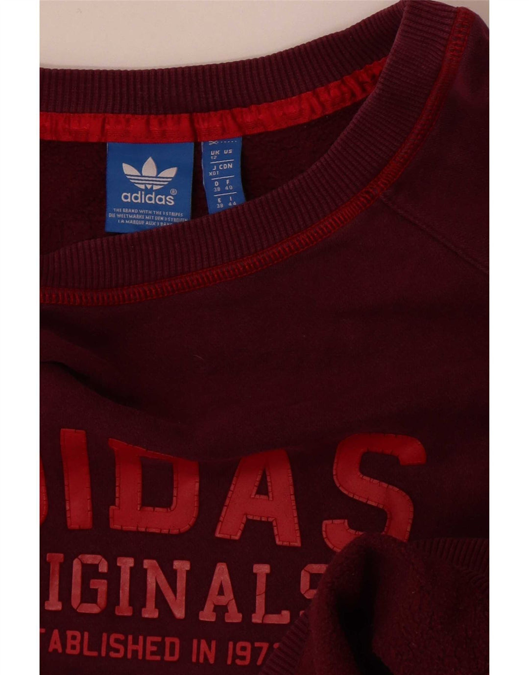 Damska bluza Adidas Graphic Jumper UK 12 Medium Burgundia