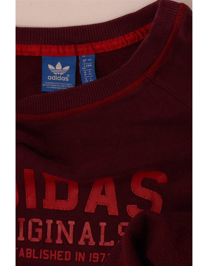 Damska bluza Adidas Graphic Jumper UK 12 Medium Burgundia