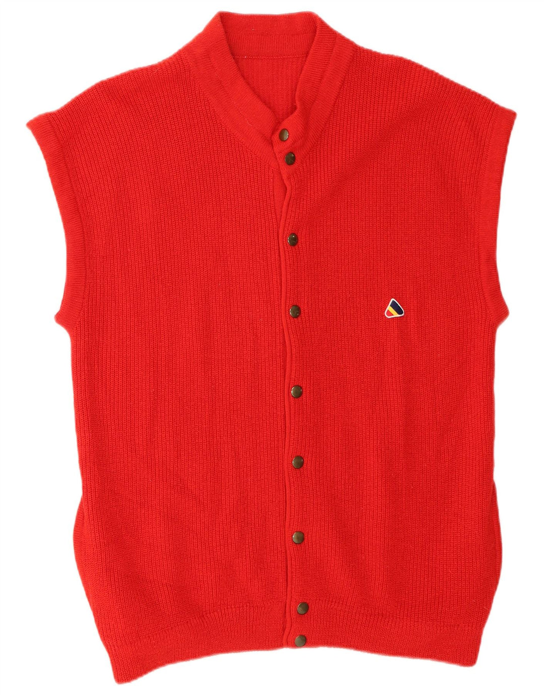 Vintage męski sweter bez rękawów, średni czerwony