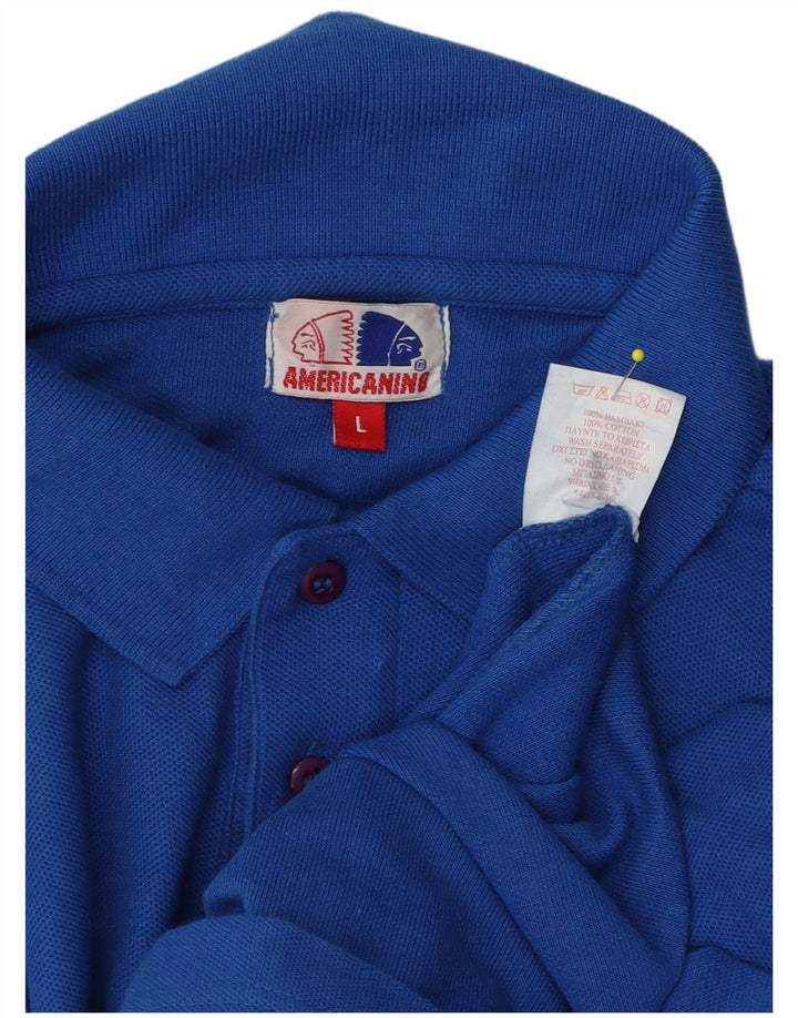 Męska koszulka polo Americanino, duża, niebieska, bawełniana
