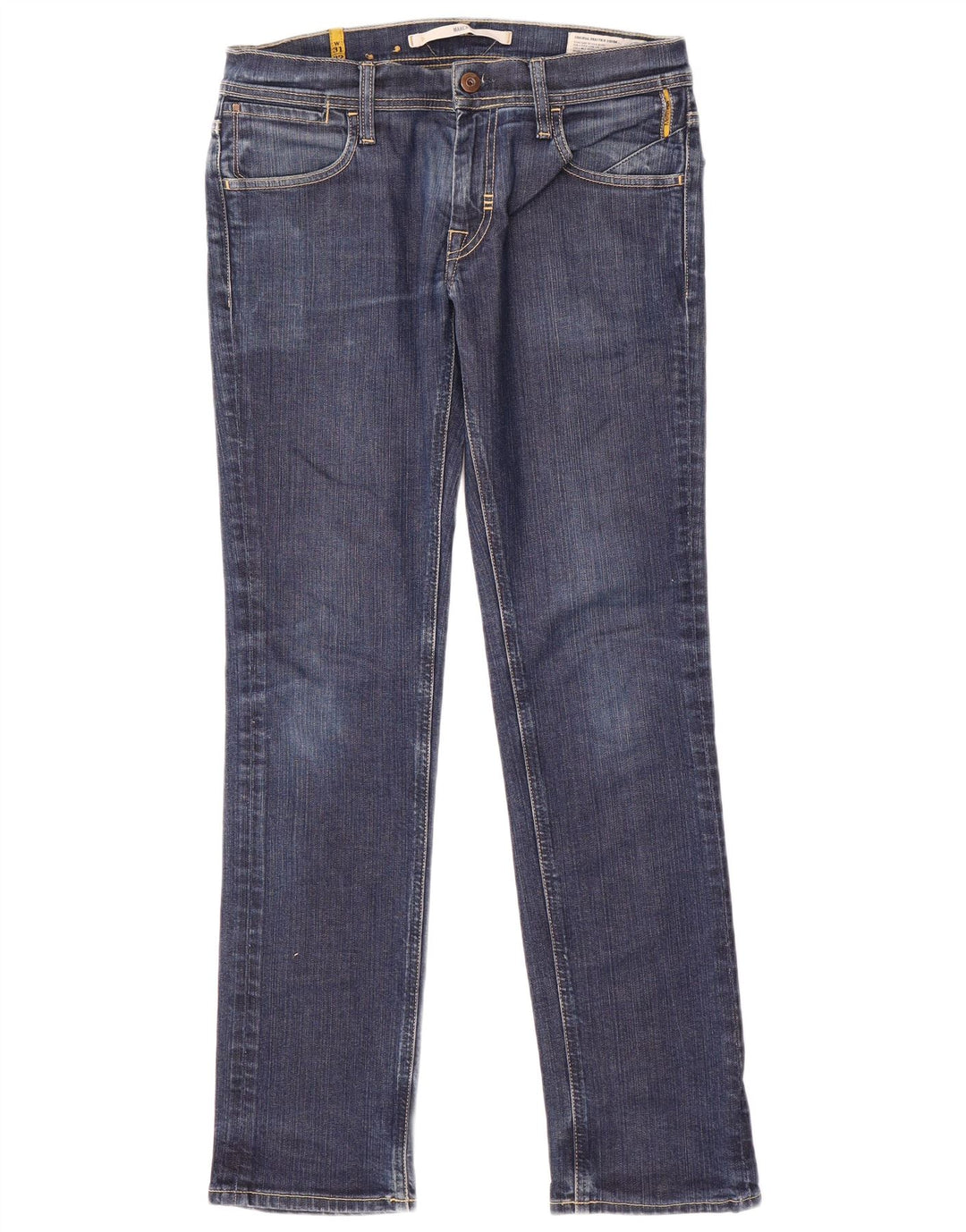 MELTIN' POT Damskie dżinsy rurki Maner z niską talią W31 L32 Niebieska bawełna