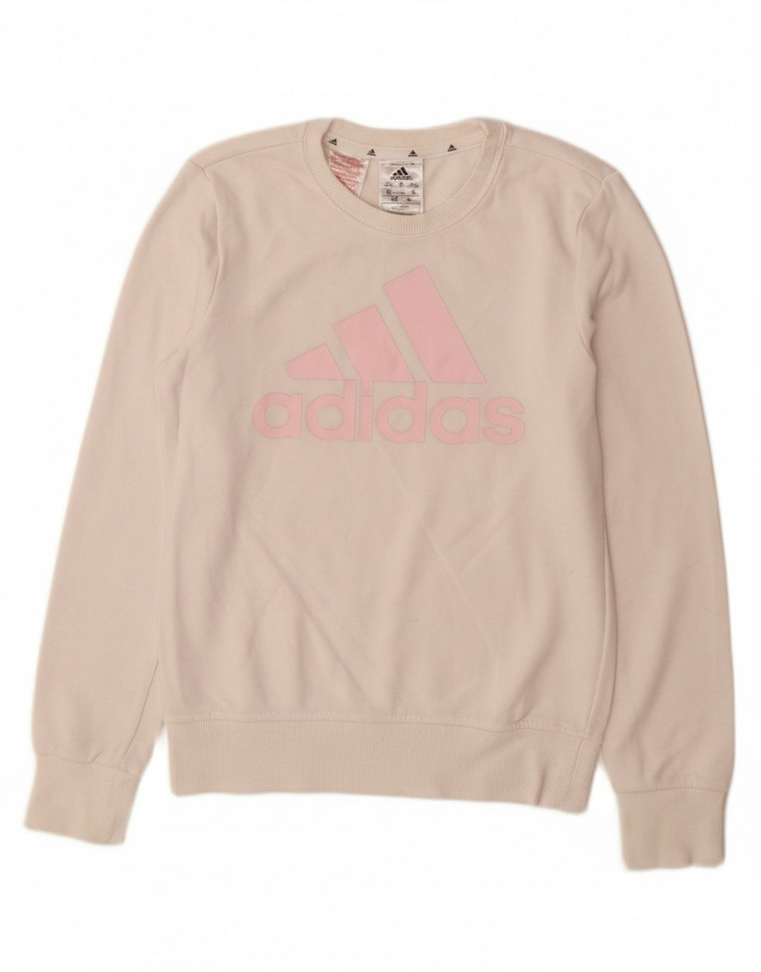 Dziewczęca bluza z grafiką ADIDAS, 11-12 lat, biała bawełna