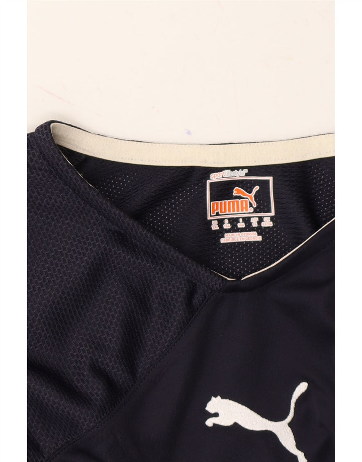 PUMA Boys Top Long Sleeve 13-14 Years XL Navy Blue Vintage Puma and Second-Hand Puma from Messina Hembry 