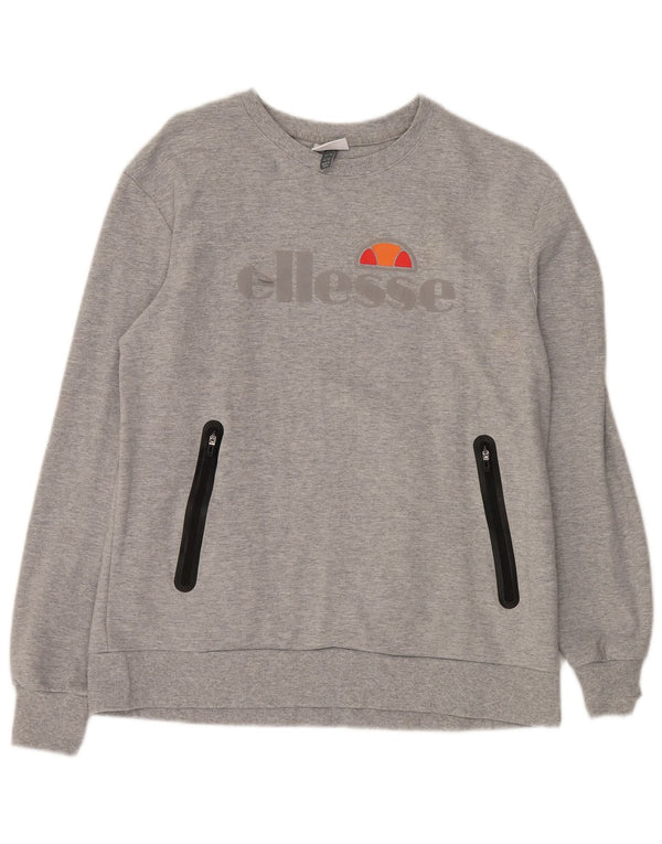 Męska bluza z grafiką ELLESSE, średnioszara, bawełniana