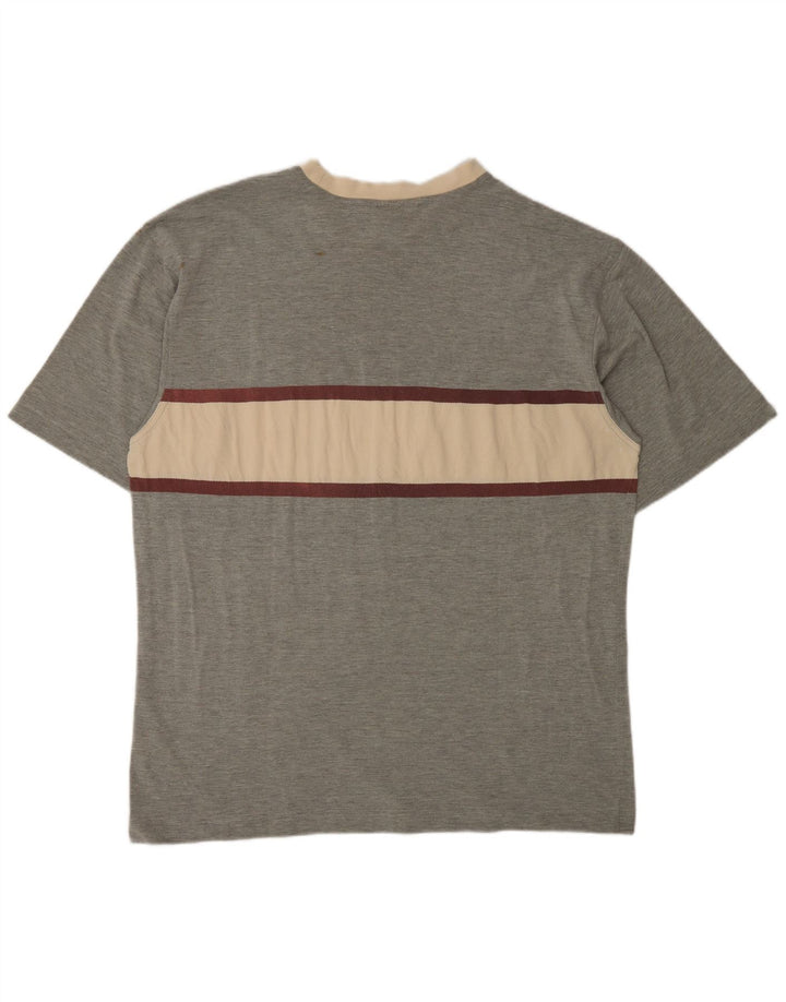 T-shirt męski Puma, bawełniany, średnioszary, z blokami kolorów