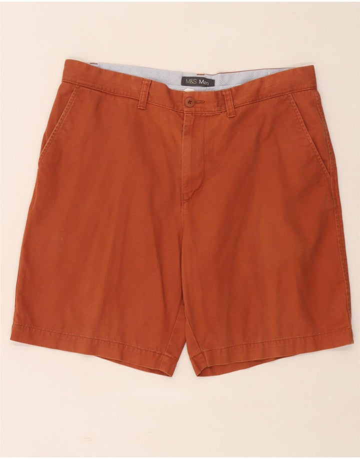 Męskie spodenki Chino Marks & Spencer W36, duże, pomarańczowe, bawełniane