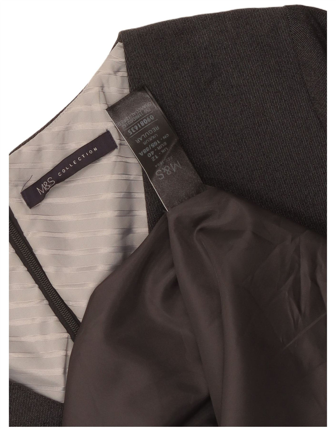 Marks & Spencer Damska sukienka płaszczowa UK 12, średni szary poliester