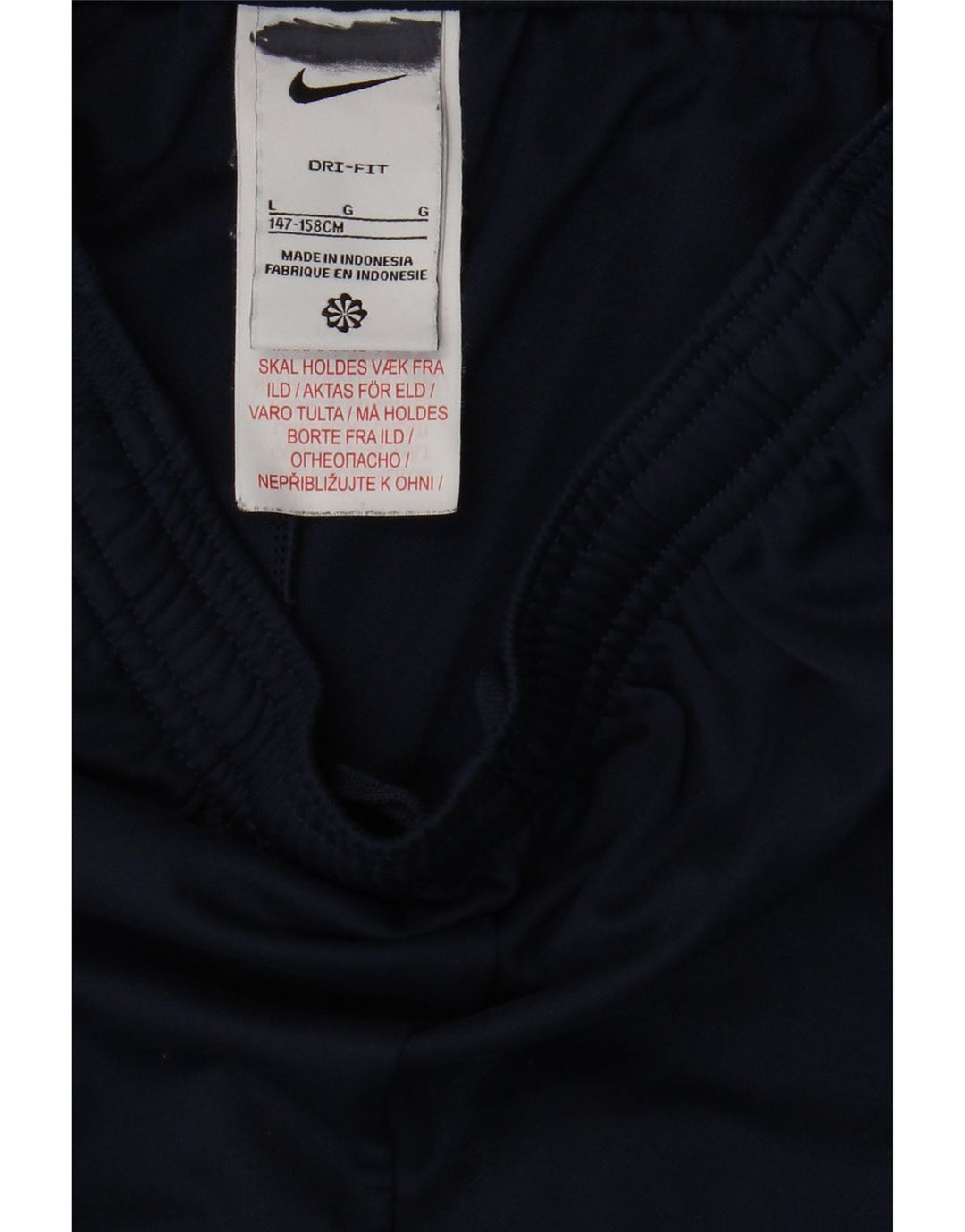 Chłopięce spodnie dresowe NIKE Dri Fit, duże, 12-13 lat, granatowe, poliestrowe