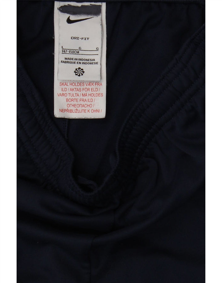 Chłopięce spodnie dresowe NIKE Dri Fit, duże, 12-13 lat, granatowe, poliestrowe