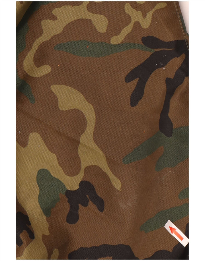 Męska kurtka wojskowa w stylu vintage UK 42 XL Khaki, kamuflaż, poliester