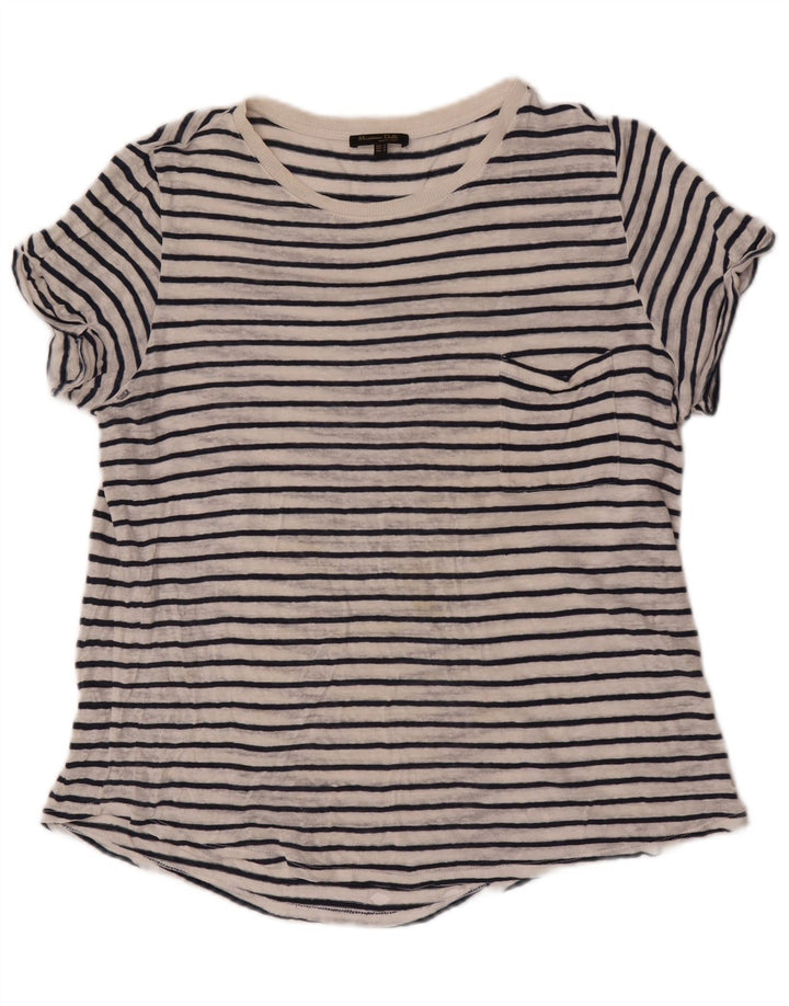 T-shirt damski Massimo Dutti Top UK 14 w średnie białe paski
