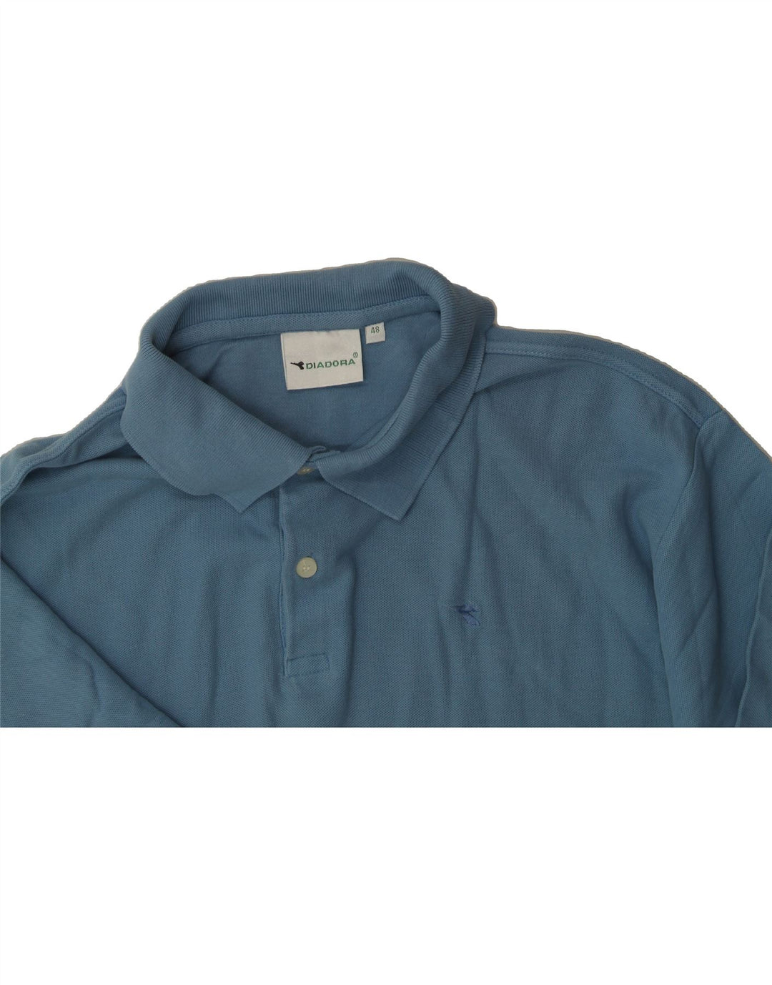 DIADORA Mens Polo Shirt IT 48 Medium Blue Cotton Vintage Diadora and Second-Hand Diadora from Messina Hembry 