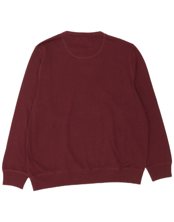 Marks & Spencer Męski sweter o regularnym kroju, 2XL, bordowy, bawełniany