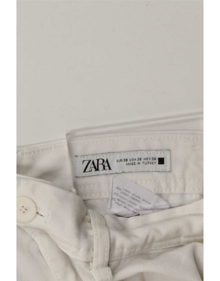 Męskie spodnie chino Zara EU 38 Small W30 L28 Biały poliester