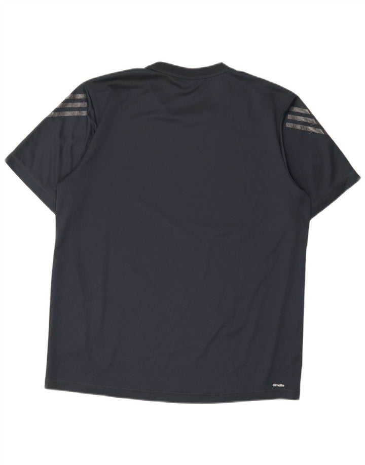 Adidas Męska koszulka Climalite Top, duża, granatowa, z poliestru