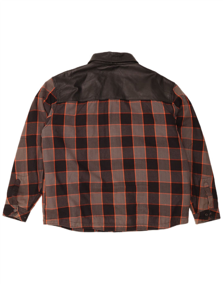 Koszula męska drwal Vintage 2XL szara bawełniana kratka
