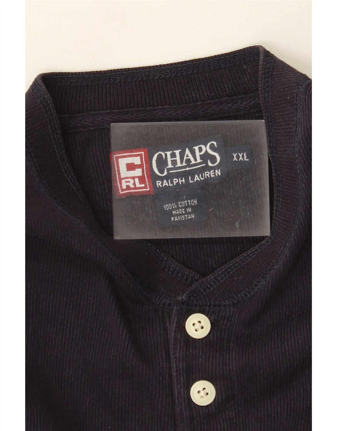 Męski top Chaps z długim rękawem 2XL, granatowy, bawełniany