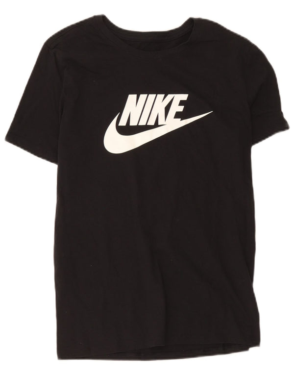 Damska koszulka z grafiką Nike Top UK 12, średnia czarna bawełna