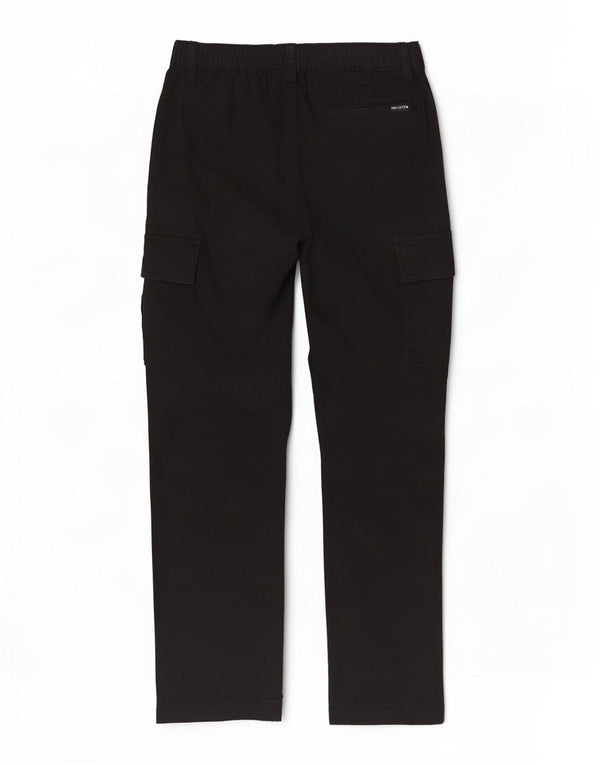 Damskie spodnie cargo Hollister XS W28 L28, czarne, bawełniane
