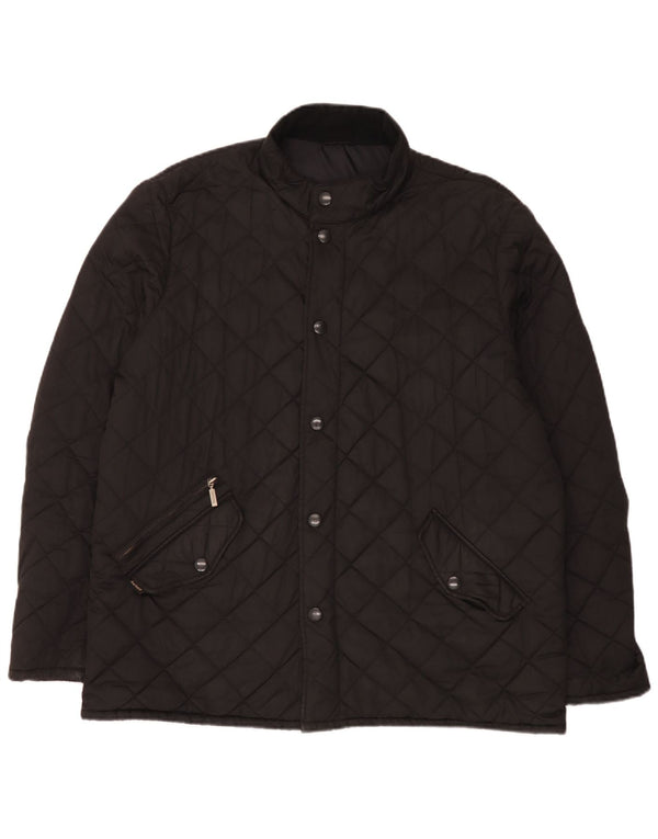 Męska pikowana kurtka Barbour UK 42 XL, czarny poliester