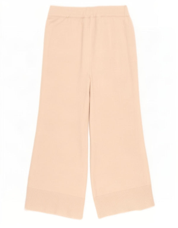 Damskie spodnie Capri z szerokimi nogawkami Zara, duże W32 L27 Beżowa wiskoza